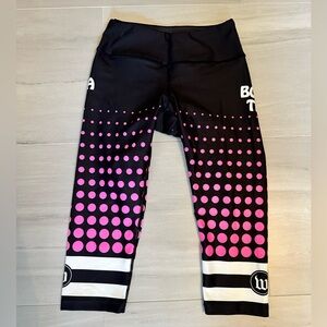 Watti Ink Pink and Black running or triathlon half calf pants.